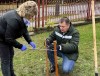 На территории областной детской больницы ко Дню отца заложили еще один зеленый уголок