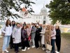 Работники центральной поликлиники Гродно начали свою экскурсию по родному городу с подъема на старинную пожарную каланчу