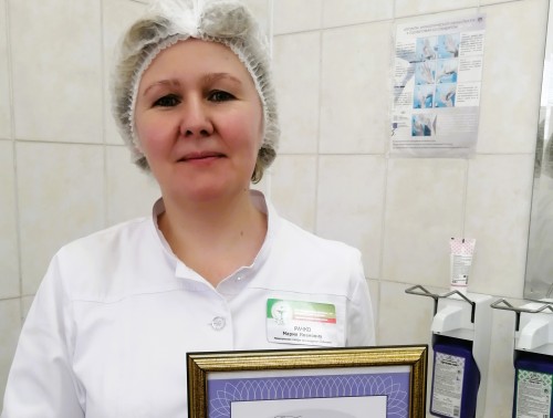 Медсестра Мария Рачко признана лучшим общественным инспектором по охране труда Гродненской центральной поликлиники