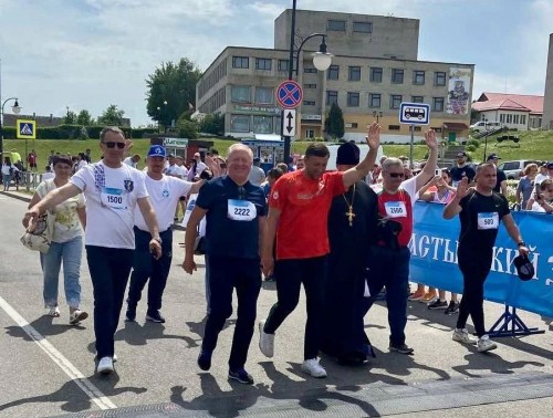 ПРЕДСЕДАТЕЛЬ ГРОДНЕНСКОГО ОБЛАСТНОГО ОБЪЕДИНЕНИЯ ПРОФСОЮЗОВ ВИКТОР ЛИСКОВИЧ ПРИНЯЛ УЧАСТИЕ В «МОНАСТЫРСКОМ ЗАБЕГЕ»