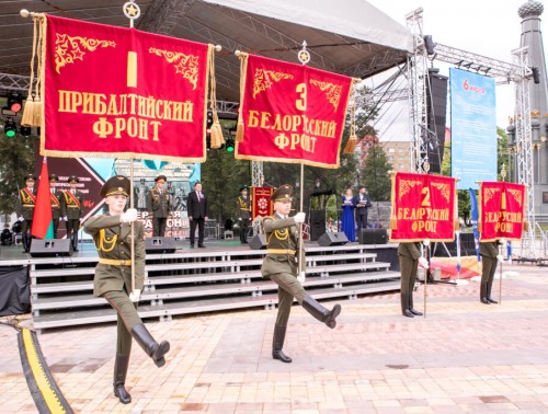 ПОЛОЦК ВСТРЕТИЛ УЧАСТНИКОВ ПРОФСОЮЗНОЙ АКЦИИ «ДОРОГАМИ СЛАВЫ»