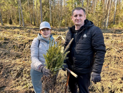 Работники Гродненской областной организации профсоюза здравоохранения включились в республиканскую акцию «Дай лесу новае жыццё!»
