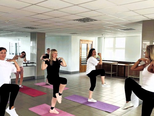 В 5-й городской поликлинике Гродно продолжается практика производственной физзарядки