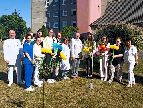 В областной больнице медреабилитации начинающие медики высадили новые деревца на Аллее молодых специалистов